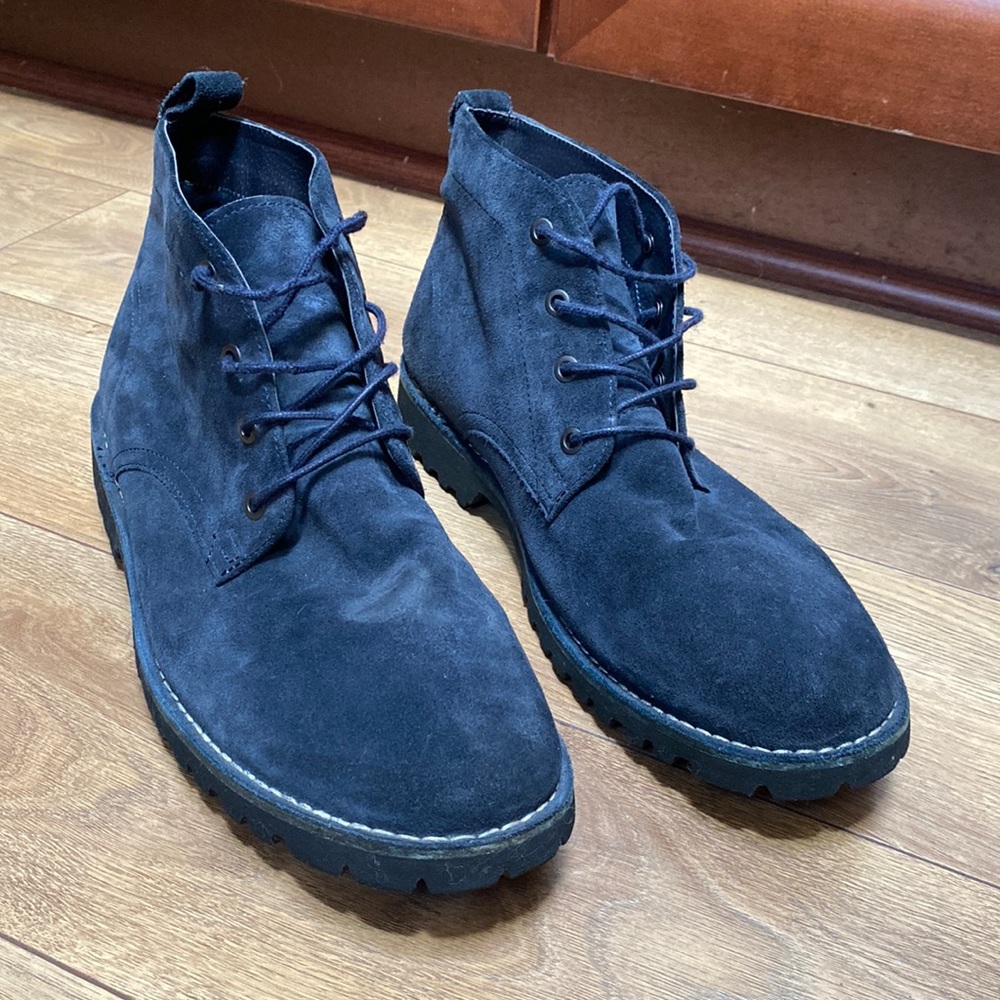 Kenneth Cole New York Blue Suede Boots